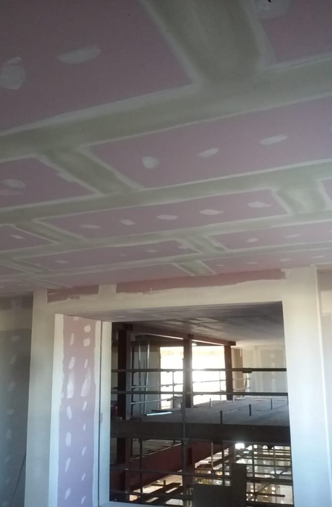 Finished ceiling details in a construction project